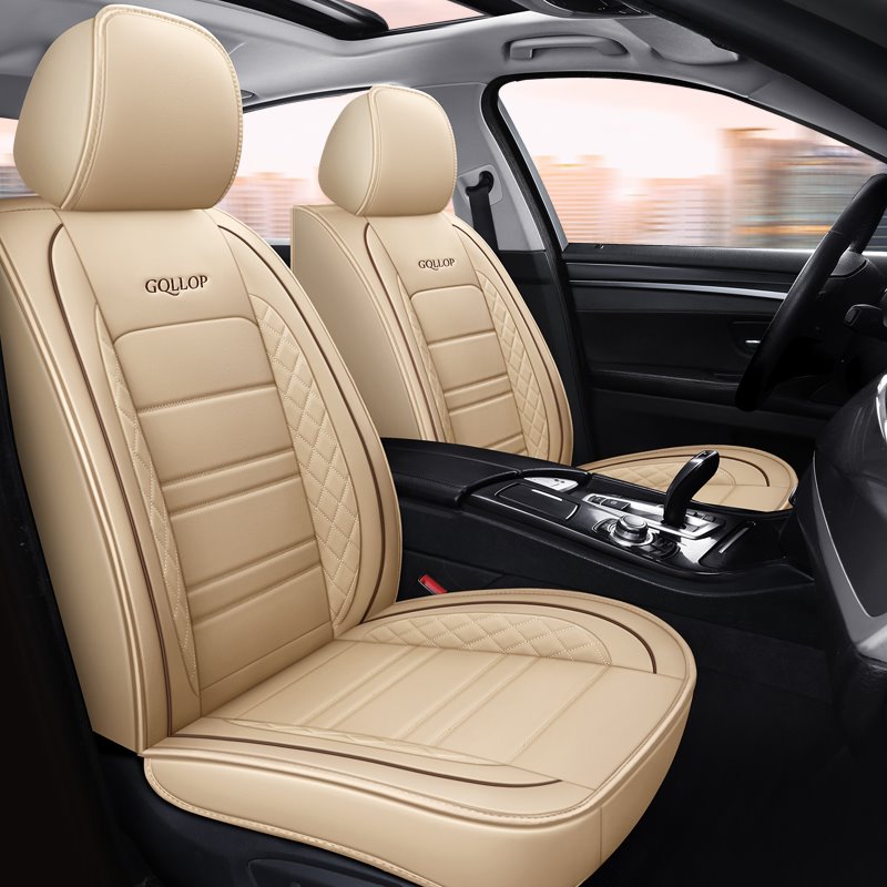 Sport Style 5 Seats Car Seat Covers Full Coverage With Waterproof Leather Wear Resistant Dirty Resistant Universal Fit Seat Covers for Sedan Van Truck