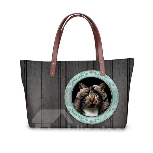 Crazy Amazing Cat - Bolsos de hombro impermeables, resistentes y duraderos, impresos en 3D
