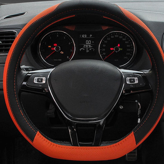 Steering Wheel Covers New Car Flat-Bottomed Steering Wheel Sleeve All seasons Are In Common Use Type D Anti-skid Wear-resistant Dirt-resistant Durable And Breathable Not Hurt Hands