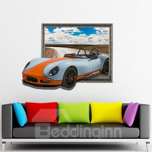 Stunning Stylish 3D Sports Car Wall Sticker