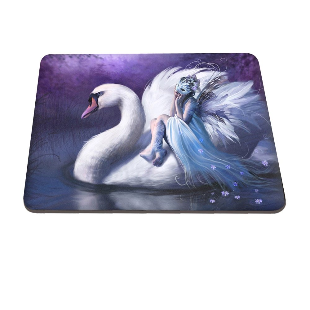 Cubierta de plástico duro con patrón de niña cisne para MacBook