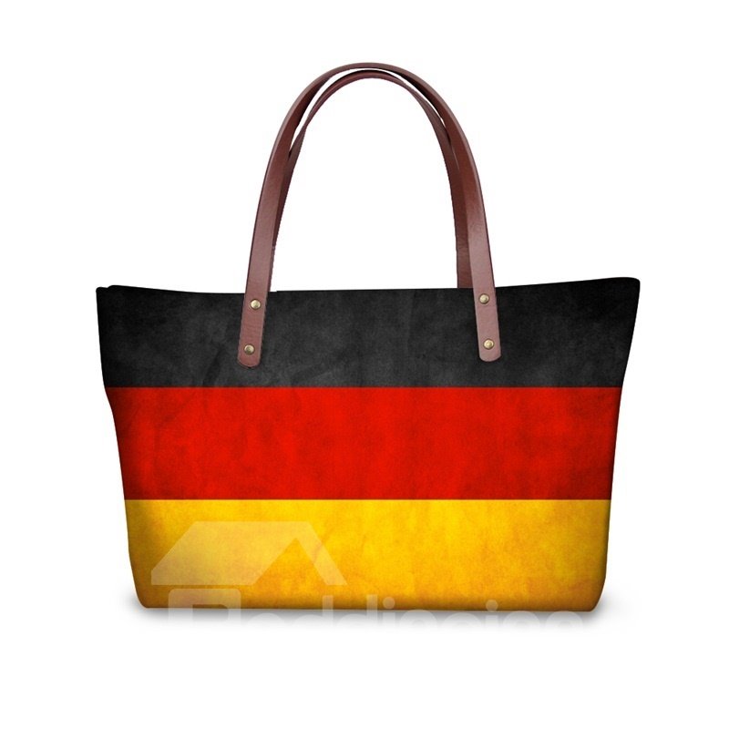 Deutschland-Flaggen-Muster, wasserdicht, robust, 3D-bedruckt, Schultertaschen