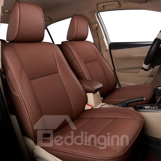 Maßgeschneiderter Autositzbezug aus PVC-Leder mit schlichtem Muster und einfachem Stil