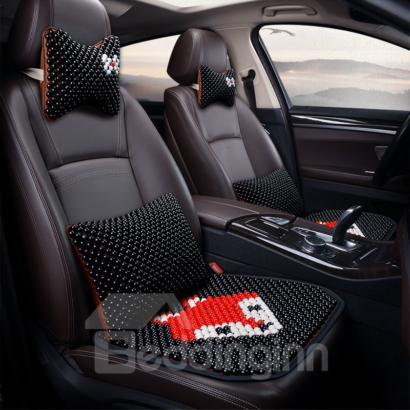 Creative Style Cartoon Wooden Bead Car Seat Mat