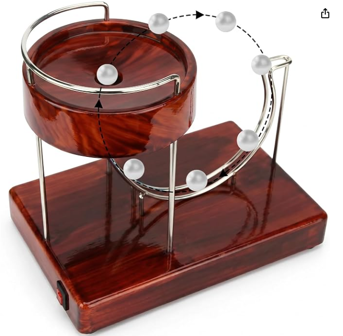 Perpetual Motion Desk Toy,Kinetic Art Perpetual Motion Machine,Non-Stop Rolling Ball Toys