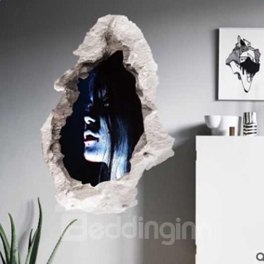 Fearsome Female Devils Pattern for Halloween Decoration 3D Wall Stickers