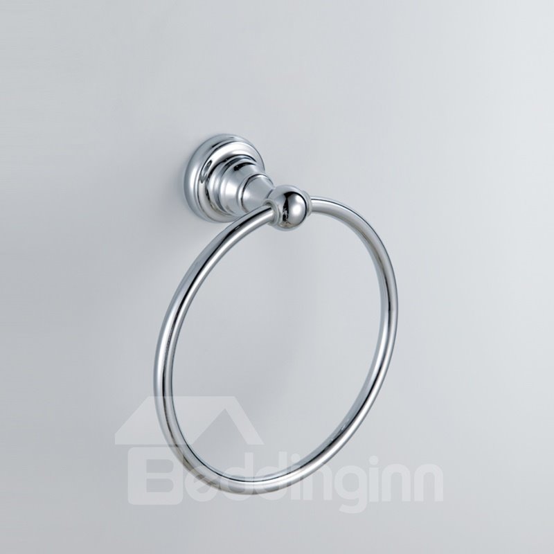 Chrome Finish Bathroom Accessories Brass Round Towel Ring