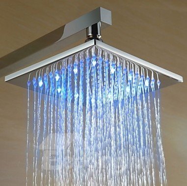 Cabezal de ducha y ducha de mano de 8 pulgadas con cambio de color LED 