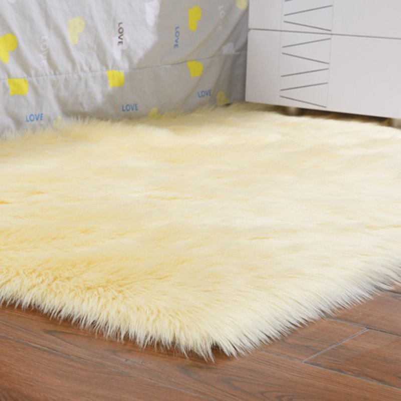 Soft Shaggy Faux Fur Sheepskin Rugs Non Slip Bedroom Mats Fluffy Soft Home Bedroom Rug