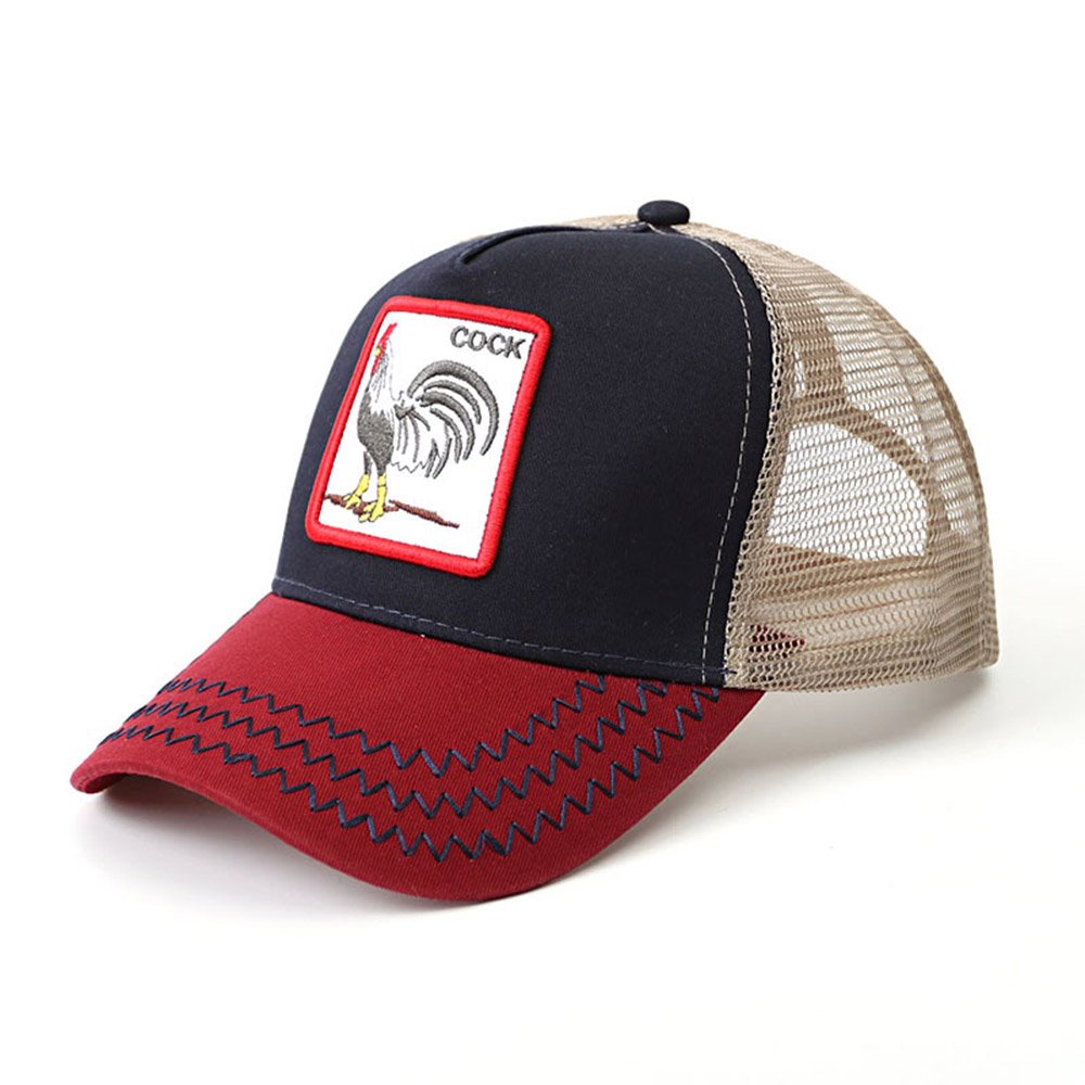 Stickerei-Tier-Baseballmütze, Netzmütze, Mütze, LKW-Fahrermütze, atmungsaktiv, Sonnenschutz, UV- und Strahlenschutz 