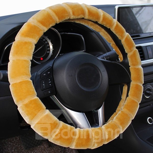 Comfortable Plush Material Winter Necessary Practical Warm Car Steering Wheel Cover
