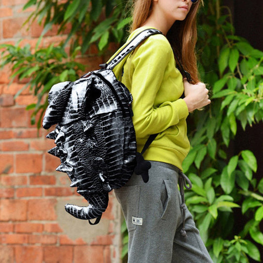 3D Chameleon Lizard Painted Bags Rucksäcke Wasserdichte PU-Leder-Laptop-Büchertasche 