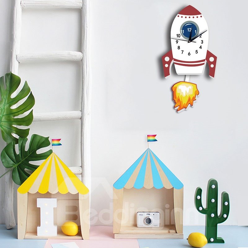 Leise, nicht tickende, dekorative Wanduhr für das Kinderzimmer