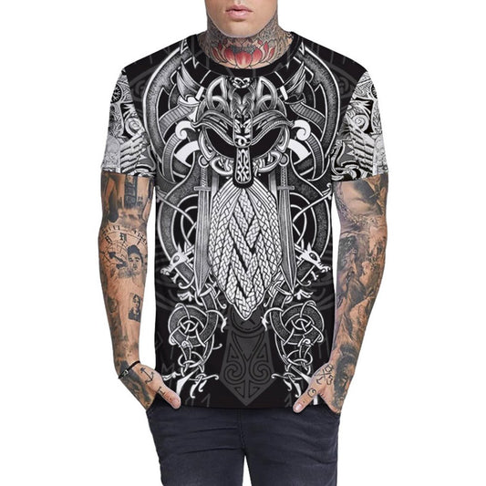 Camiseta Europea Negra 3D para Hombre Traje Casual Creativo para Parejas Unisex Manga Corta Cuello Redondo Suelto con Tela Cómoda y Transpirable