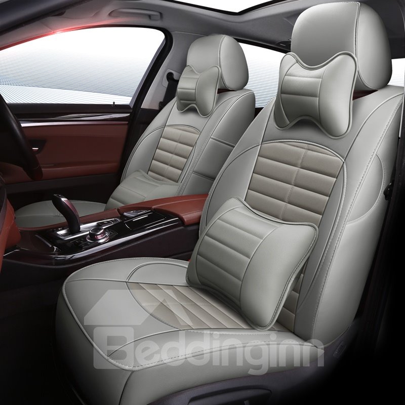 Luxury Plain Pattern Modern Style Leather Custom Car Seat Cover