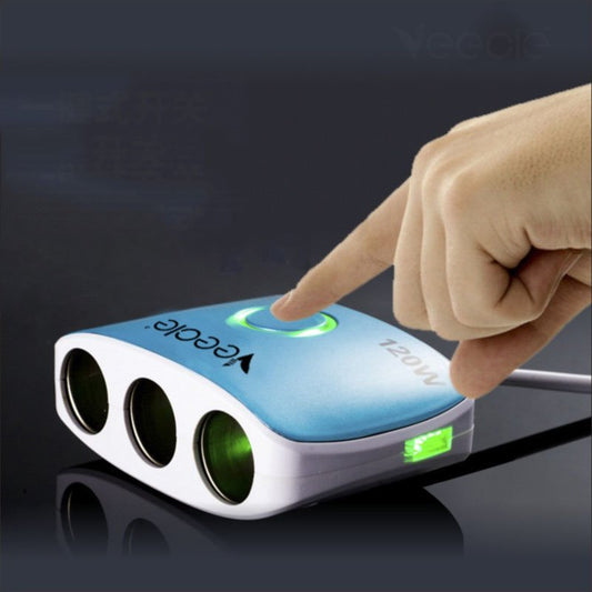 New Arrival Display Screen On-Board Cigarette Lighter Automobile Electronic Double USB Fast Charging Mobile Phone Charger