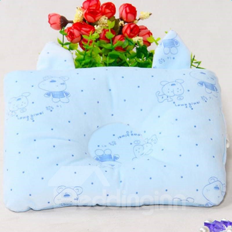 La opción suave de tres colores del diseño simple previene la almohada principal plana del bebé