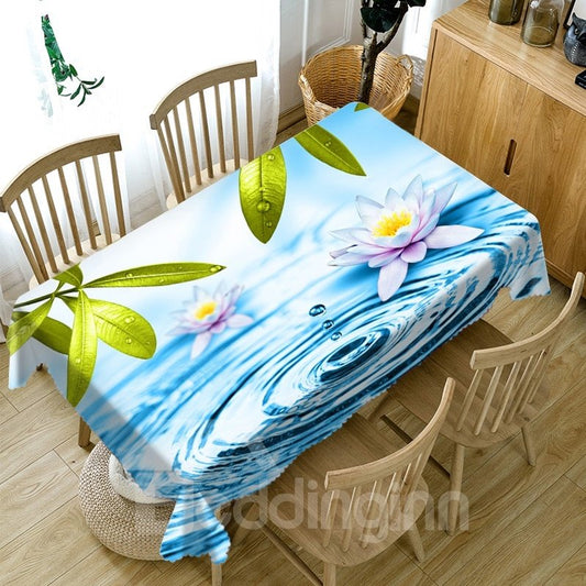 Polyester European Style Oilproof Printed 3D Tablecloth