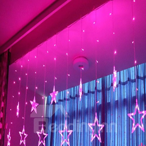 Hermosas luces LED de cadena para interiores y exteriores con forma de estrella