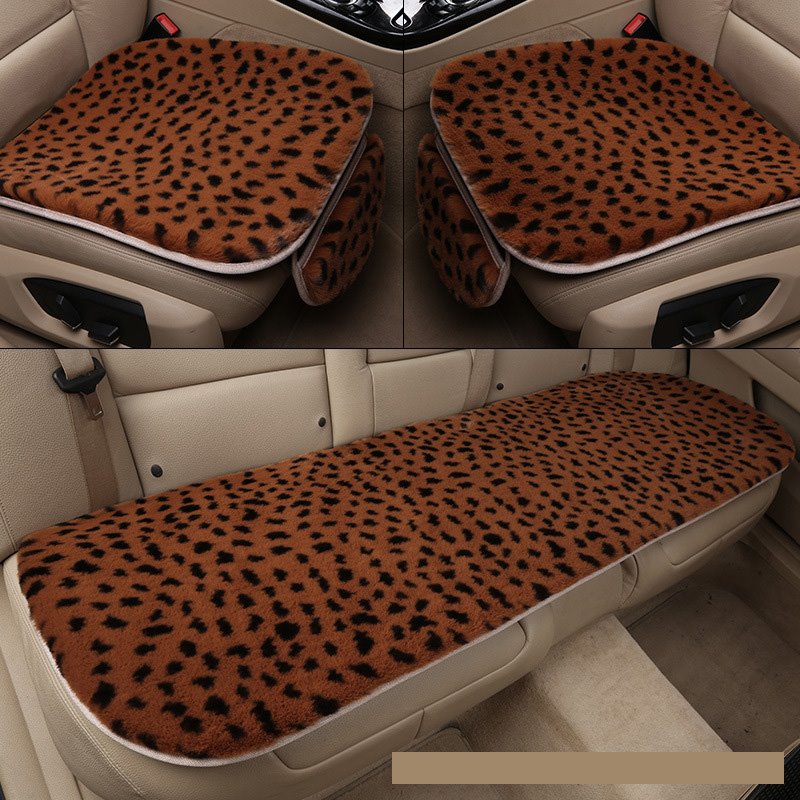 Leopard Comfort Funda para asiento de coche, protector de cojín para asiento delantero y trasero, accesorios interiores, fundas para asientos de coche con parte inferior antideslizante suave