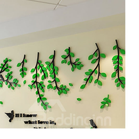 Removable Tree and Cat Acrylic 71*47 Kids Wall Stickers