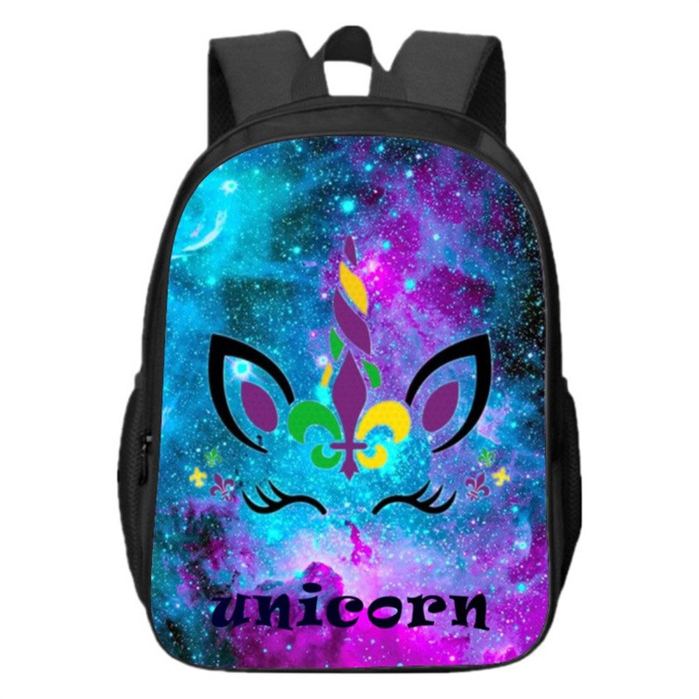 3D Graffiti Rainbow Unicorn Print Kids Backpack Girls School Backpack Preschool Kindergarten BookBag