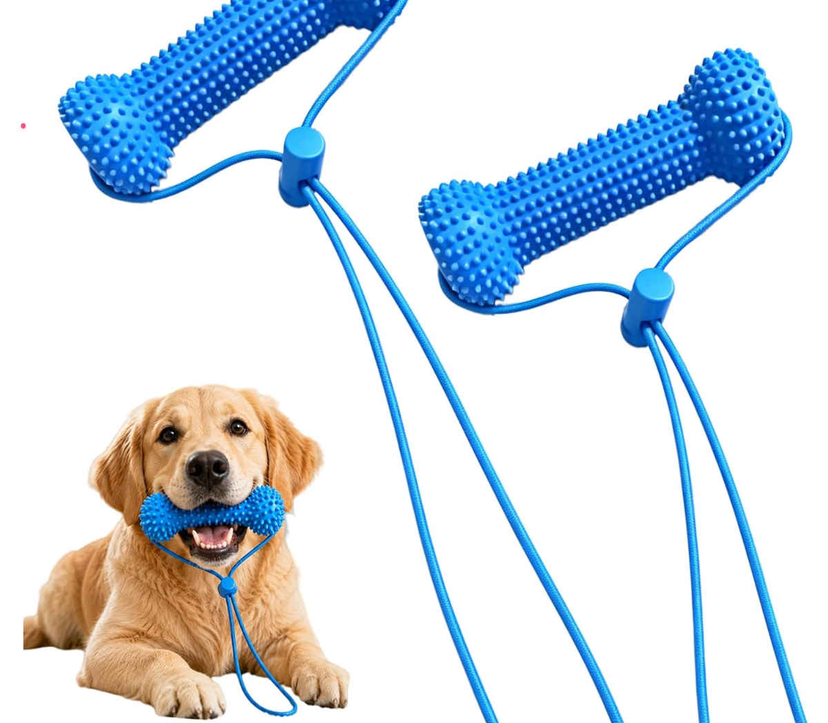 2Pcs Dual-Action Canine Dental Prop,Dog Toys Dual-Action Teeth Cleaning Mouth Prop,Dogs Chew Toys,Brushing Your Dog'S Teeth is Easier,Pet Oral Care for Small,Dog Mouth Opener for Medium and Large Dogs