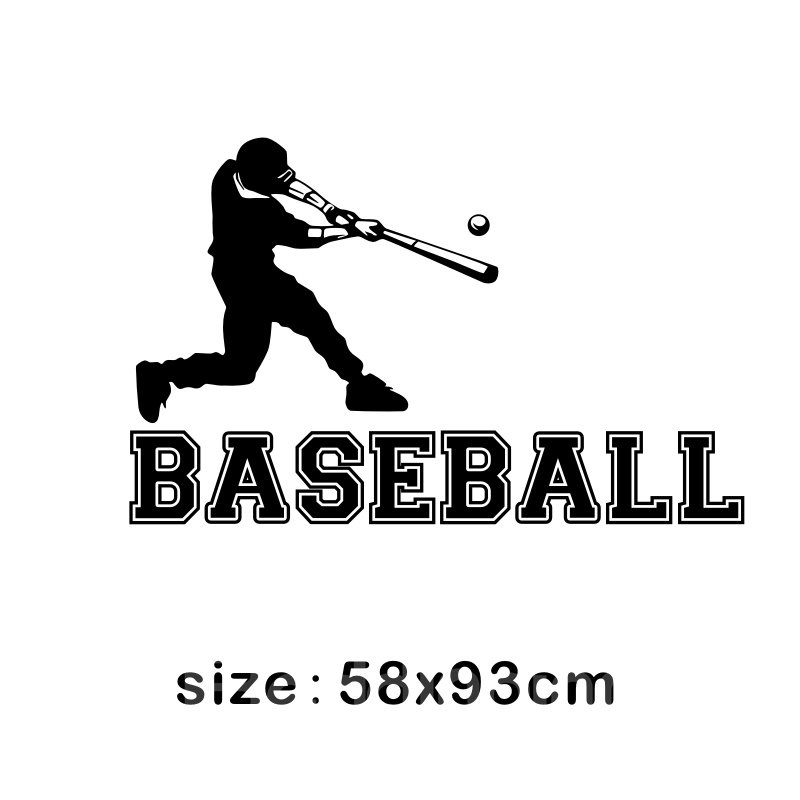 Removable Baseball Player Kids Bedroom Wall Stickers
