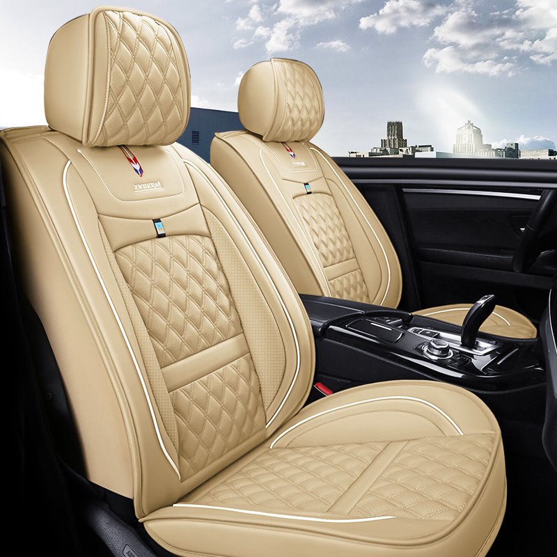 Business Style 5-Seater Full Coverage Wear-Resistant And Scratch-Proof Skin-Friendly Leather Comfort Easy To Clean Up Airbag Compatible Universal Fit for Sedan SUV Pick-up