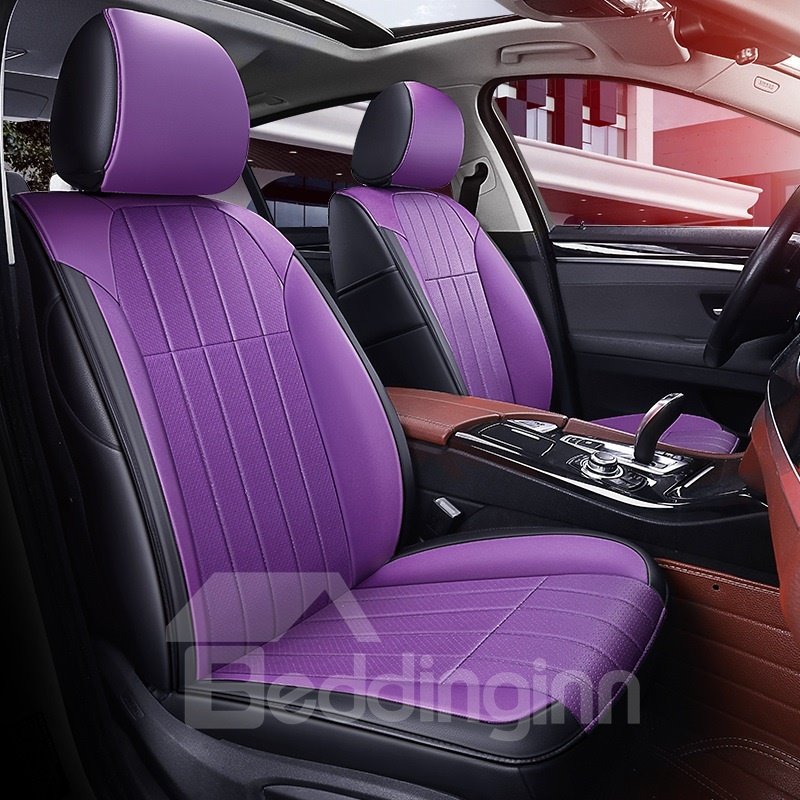 Maßgeschneiderter Autositzbezug aus Leder mit schlichtem Muster im modernen Stil