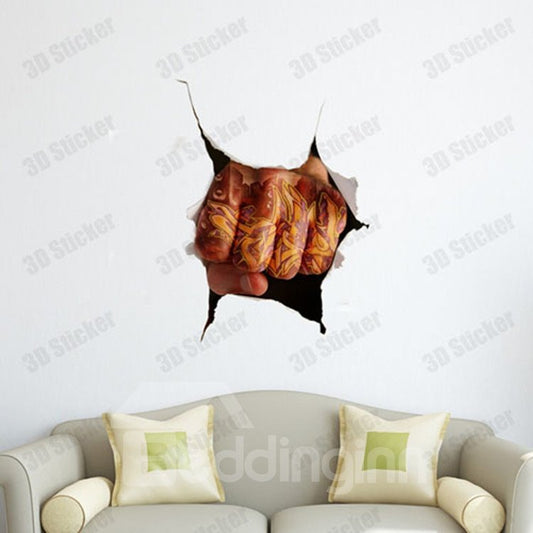 Stunning Creative 3D Fist Wall Sticker