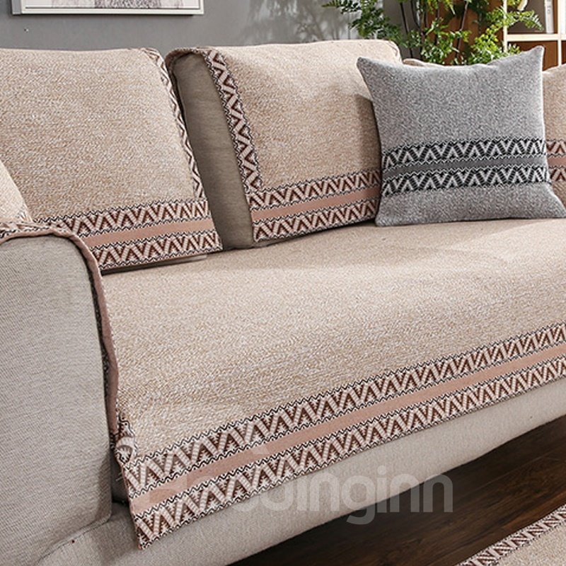 Fundas de sofá lisas antideslizantes de estilo simple para todas las estaciones