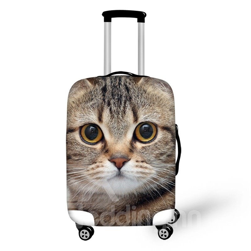 3D Animals Pattern Cat Waterproof Anti-Scratch Travel Luggage Cover