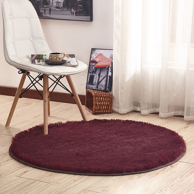 Fluffy Shaggy Large Rugs Anti-Slip Round Soft Carpet Mat Floor Living Room Bedroom Rug