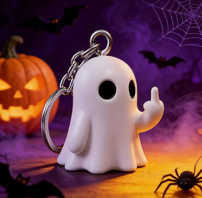 Angyape Funny Ghost Keychain Halloween Bag Charms Purse Charms for Handbags Cute Keychains for Car Keys Gifts for Women