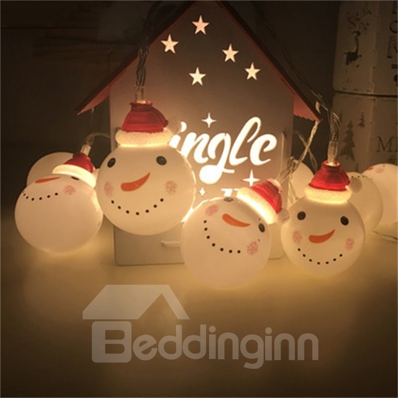 Weihnachtsschneemann-Schnur-Batterie-Feiertags-Dekorations-LED-Lichter