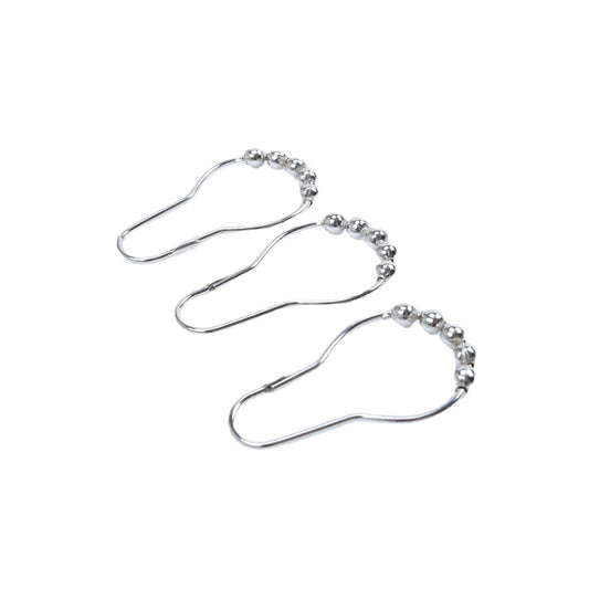 Stainless steel shower curtain hooks 12 pack