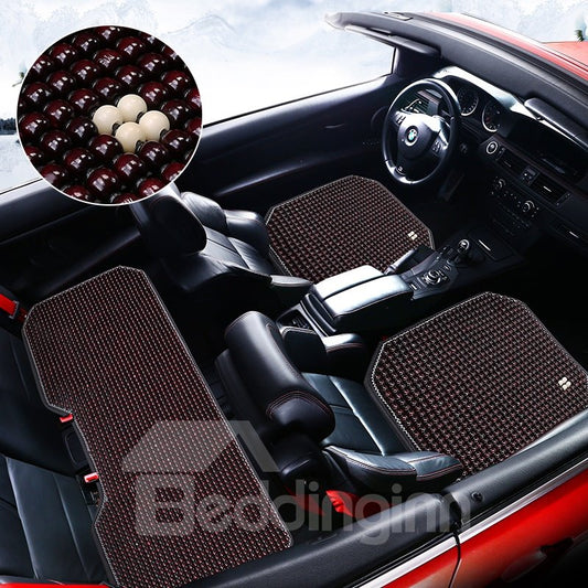 Simple Plain Pattern Wooden Bead Car Seat Mat