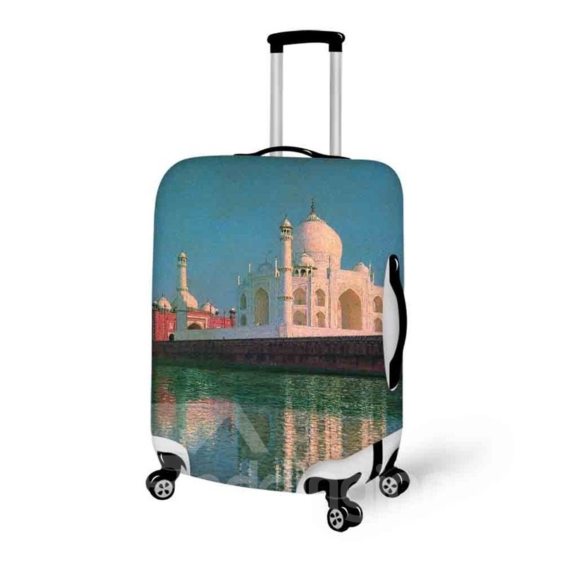 Cubierta de equipaje a prueba de polvo de viaje de LICRA con patrón 3D de estilo indio Taj Mahal