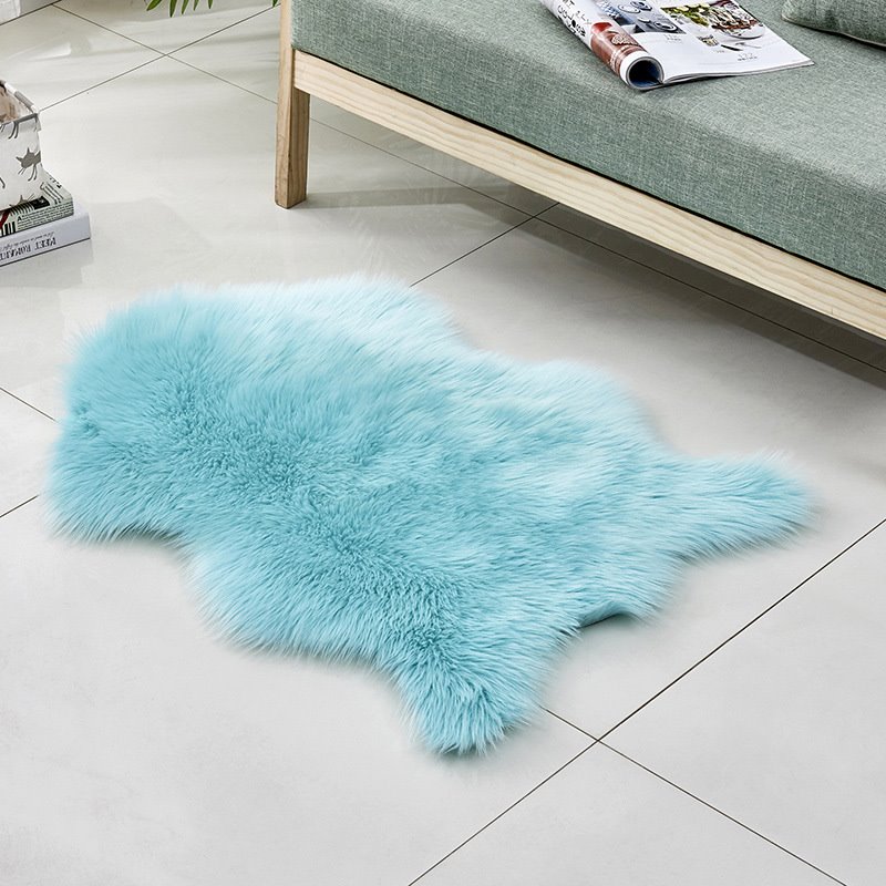 Alfombra de piel de oveja sintética ultrasuave, alfombra esponjosa, alfombra peluda, alfombras para dormitorio y sala de estar 