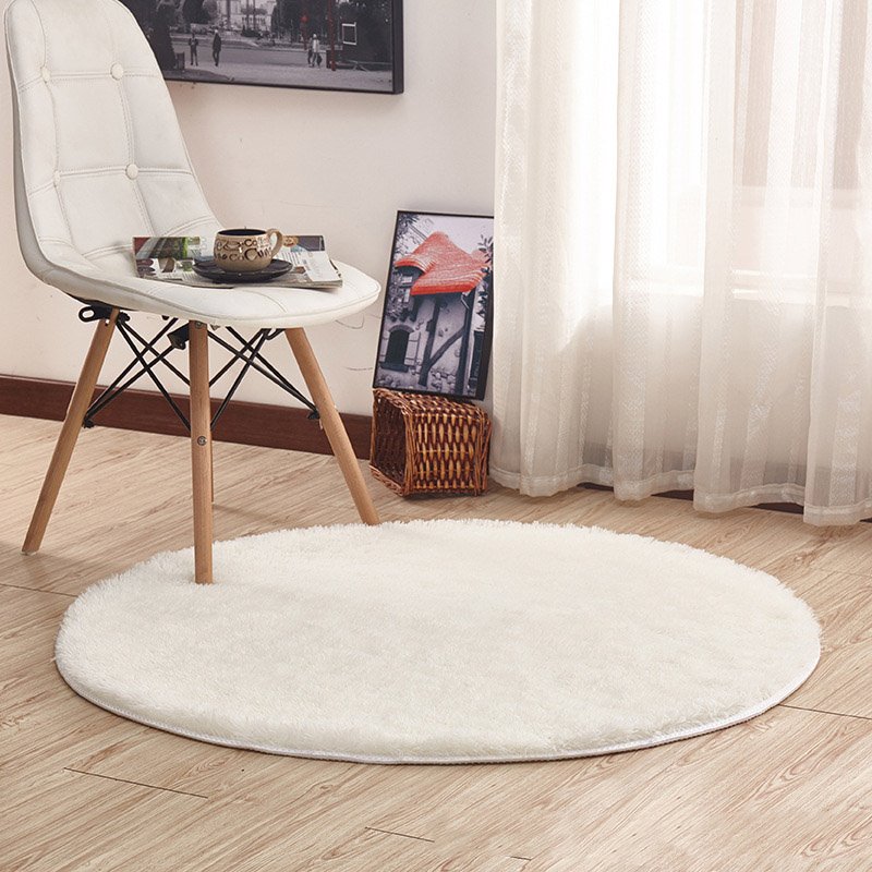 Fluffy Shaggy Large Rugs Anti-Slip Round Soft Carpet Mat Floor Living Room Bedroom Rug