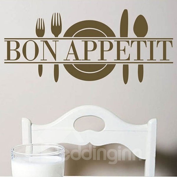 Wandaufkleber mit Aufschrift „Bon Appetit“, abnehmbarer Wandaufkleber für Küche und Esszimmer