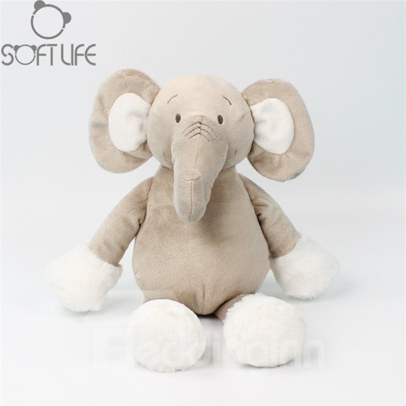 Elefant mit langer Nase, zweifarbig, weiches Plüsch-Baby-Schlaf-/Tröstkissenspielzeug