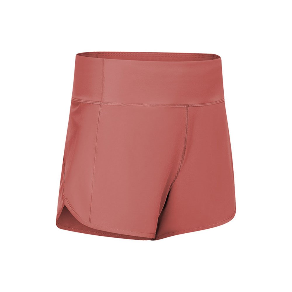 YOGA Pantalones cortos deportivos de secado rápido para mujer con bolsillo con cremallera