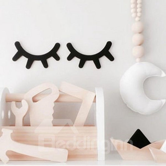 Concise Black Three Dimensional Eyelash Design Wall Decor