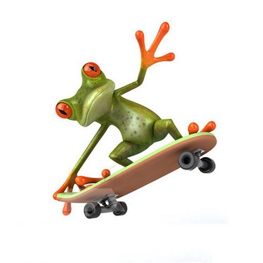 Skateboard Frog Style Car Sticker