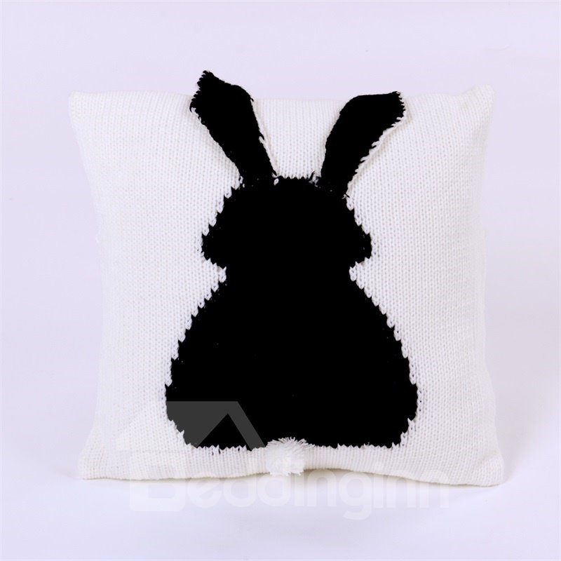 El color simple de las fibras acrílicas 5 del conejo del 13.8*13.8in embroma la almohada suave