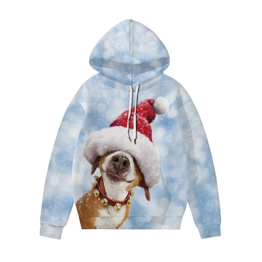Navidad Casual 3D Impreso Sudadera Con Capucha De Los Hombres Traje De Pareja De Perros Unisex Sudaderas Con Capucha De Manga Larga Sudadera Suelta Ropa Deportiva Poliéster 