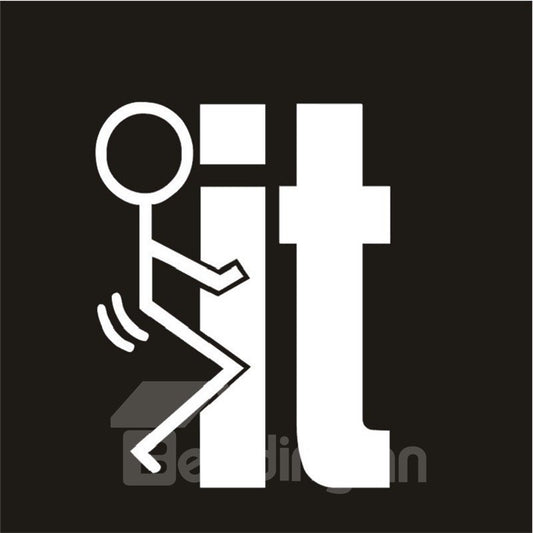 Etiqueta engomada del coche a prueba de arañazos impermeable con patrón de letra IT