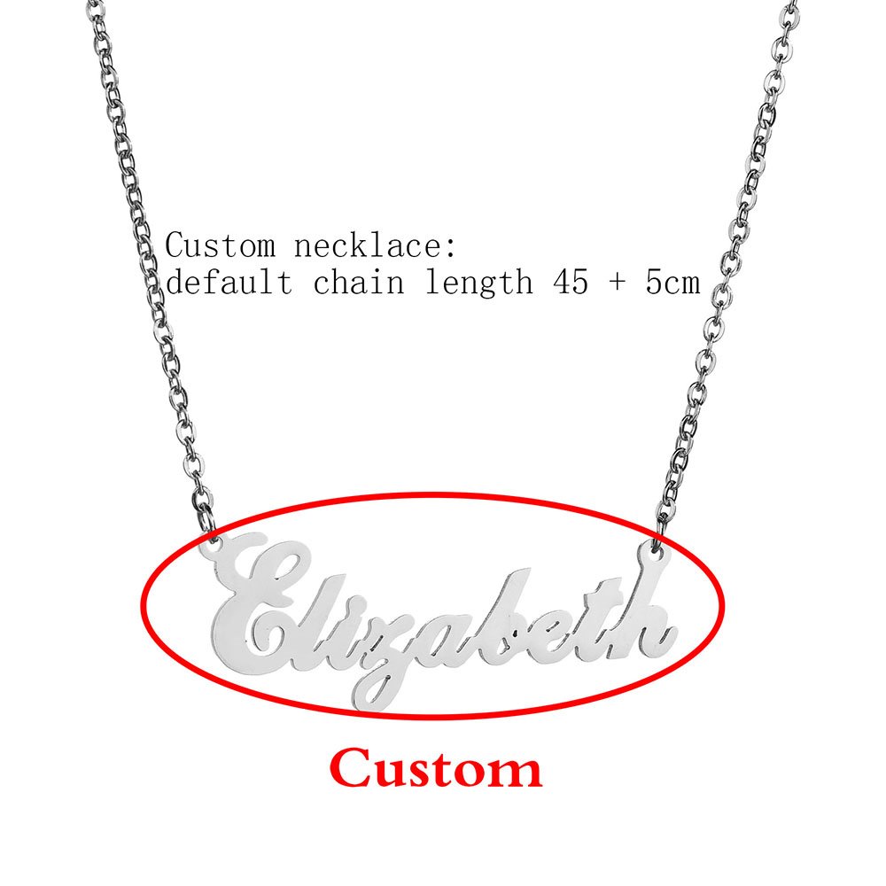 Personalisierte individuelle E-Plattierung romantische Kettenhalskette mit Buchstaben, Unisex-Halsketten